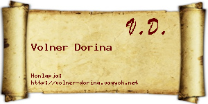 Volner Dorina névjegykártya